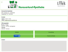 Tablet Screenshot of hanauerland-apotheke.de